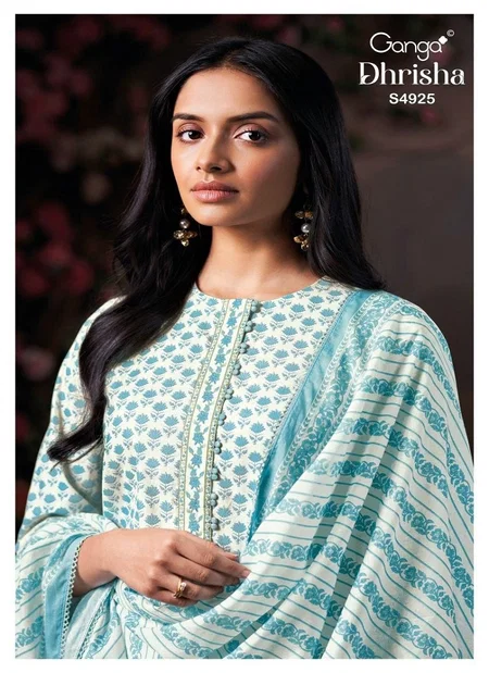 Dhrisha 4925 By Ganga Cotton Printed Dress Material Exporters In India